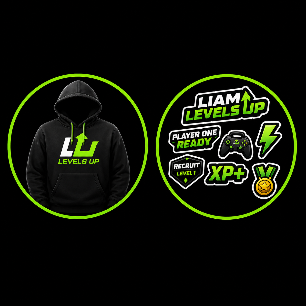 Liam Levels Up concept merch preview